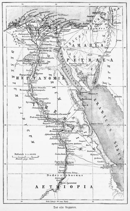 Framed Print : 1:500.000, Ancient Egypt, historical map Framed Print : 1:500.000, Ancient Egypt, historical map