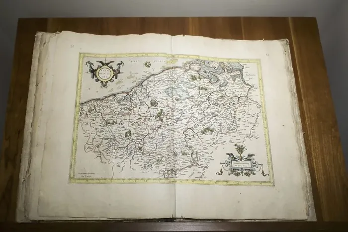 Framed Print : 1585 atlas Galliae Tabule Geographicae by 16th-century geographer Gerardus Mercator showing map of the Netherlands Framed Print : 1585 atlas Galliae Tabule Geographicae by 16th-century geographer Gerardus Mercator showing map of the Netherlands