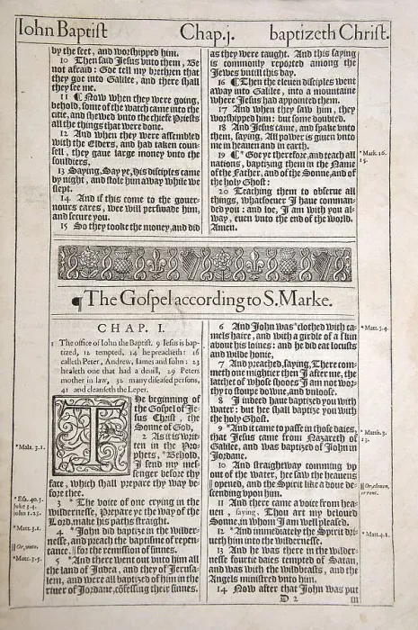 Framed Print : 1611 Edition of the King James Version of the Holy Bible