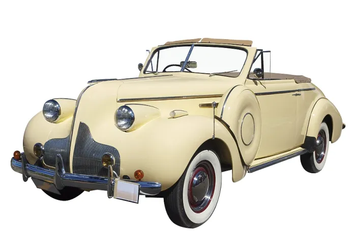 Framed Print : 1939 Buick Straight Eight Convertible isolated