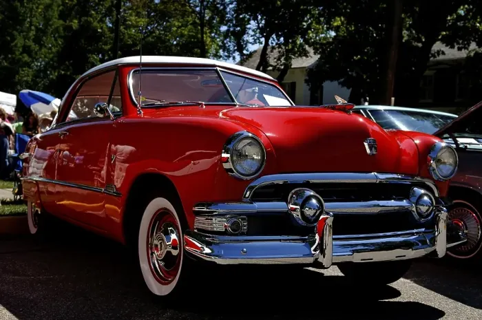 Framed Print : 1951 Ford at a Classic Car Show in Belvidere
