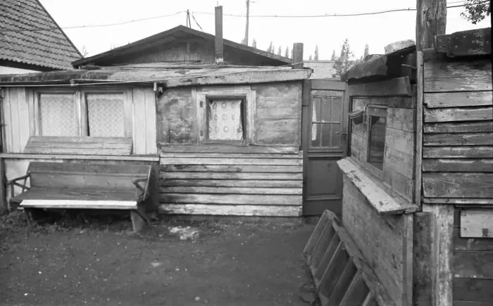 Framed Print : In 1954, there were still numerous precarious flats in barracks