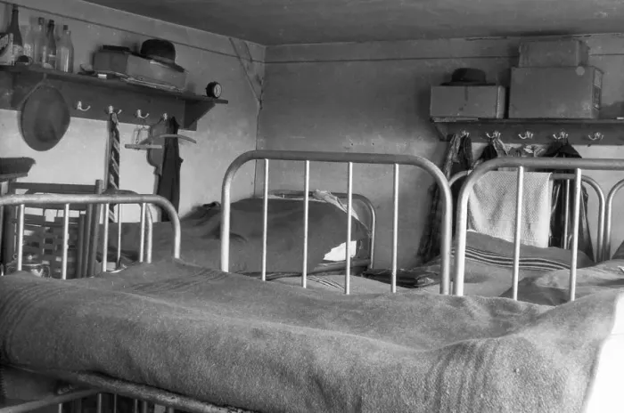 Framed Print : In 1954, there were still numerous precarious flats in barracks