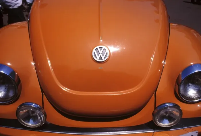 Framed Print : 1966 volkswagen vintage car, india