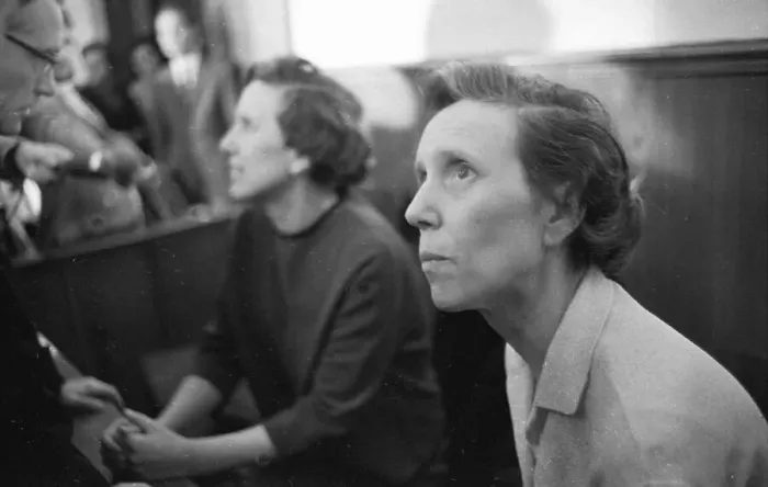 Framed Print : In 1967, four Rebbert sisters staged a film-like performance in front of the Dortmund Regional Court Framed Print : In 1967, four Rebbert sisters staged a film-like performance in front of the Dortmund Regional Court