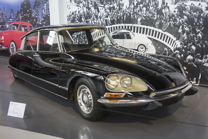 Framed Print : 1969 Citroen DS 21 French vintage car with hydropneumatic suspension at Autoworld