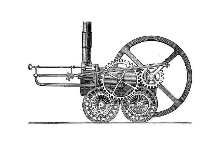 Framed Print : 19th century locomotives, the Trevethik locomotive