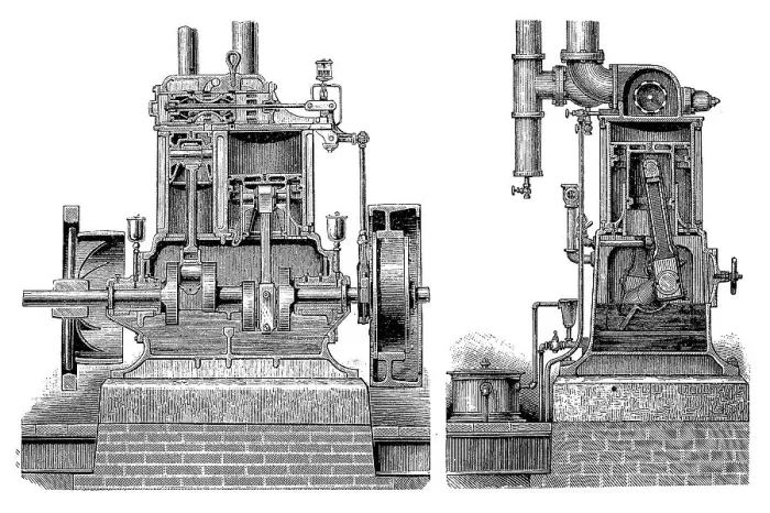 Framed Print : 19th century steam engine: Westinghouse Compound Steam Engine Framed Print : 19th century steam engine: Westinghouse Compound Steam Engine
