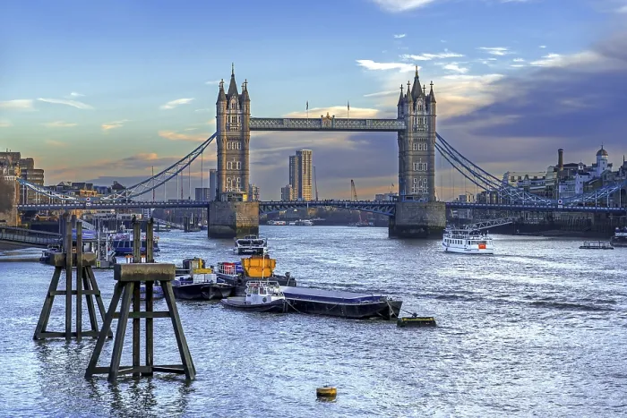 Framed Print : 19th century Tower Bridge, neo-Gothic bascule / suspension bridge crossing the River Thames in the capital city London Framed Print : 19th century Tower Bridge, neo-Gothic bascule / suspension bridge crossing the River Thames in the capital city London