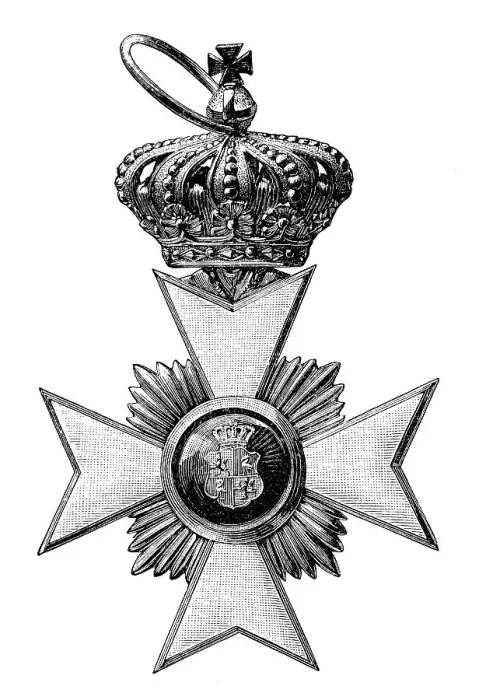 Framed Print : 1st class cross of honour with a crown