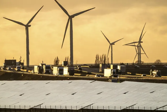 Framed Print : 20 MWp ground-mounted photovoltaic system