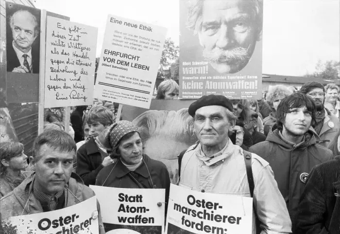Framed Print : More than 300, 000 people attended the largest peace demonstration in Germany up to that time in Bonn's Hofgarten
