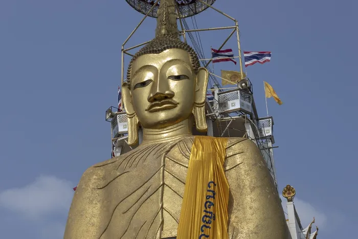 Framed Print : 32 metre high standing Buddha statue Framed Print : 32 metre high standing Buddha statue