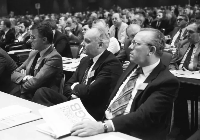 Framed Print : 4th Extraordinary Congress of the German Trade Union Confederation (DGB) on 12