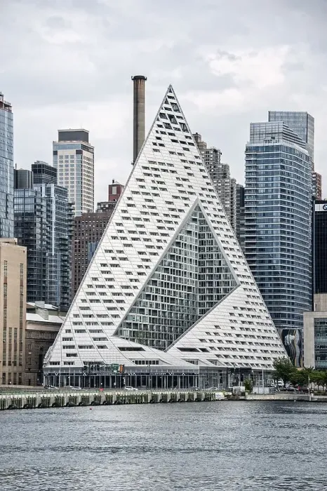 Framed Print : VIA 57 West, pyramid shaped apartment building