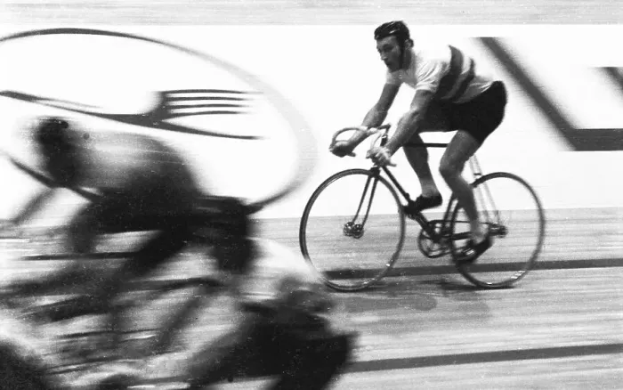Framed Print : The 6-day race of the professional cyclists