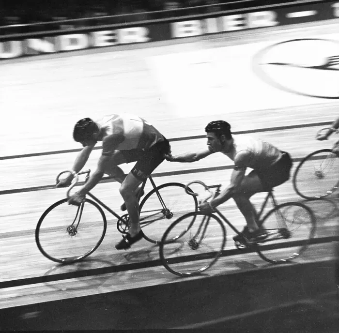 Framed Print : The 6-day race of the professional cyclists