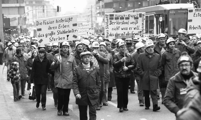 Framed Print : 70, 000 steelworkers, trade unions