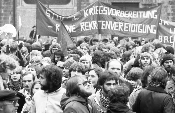 Framed Print : About 8, 000 young people, students and schoolchildren demonstrated against militarism