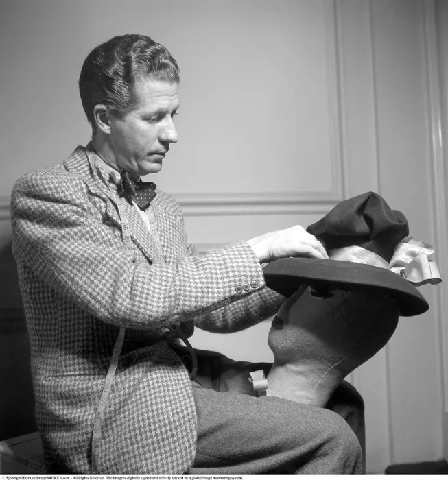 Framed Print : Aage Thaarup (1906-1987) was a renowned Danish-born milliner based in London