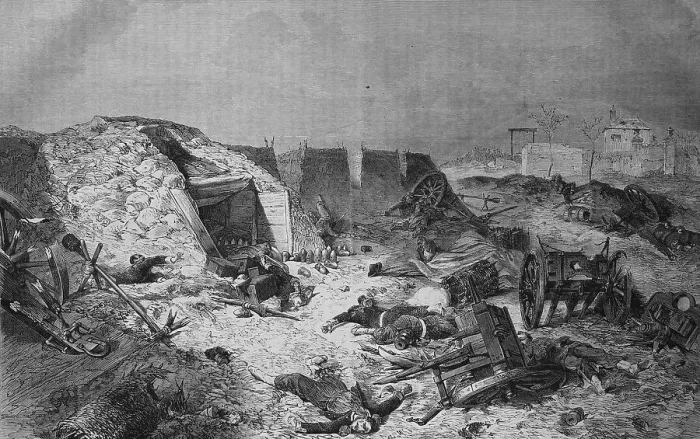 Framed Print : An abandoned French battery on Mont Abron