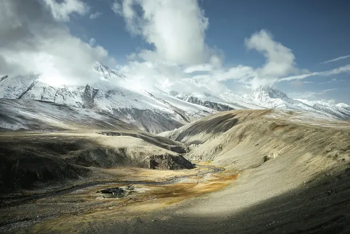 Framed Print : Abandoned settlement in the high valley of the Wakhan Corridor