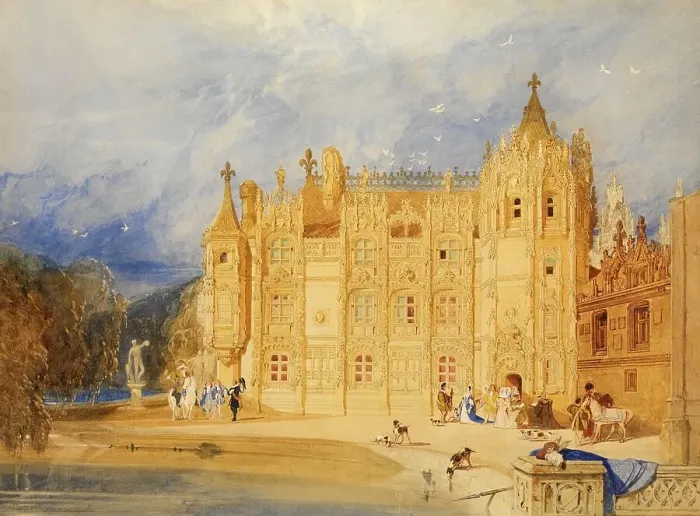 Framed Print : The Abbatial House, Saint-Ouen Abbey Church