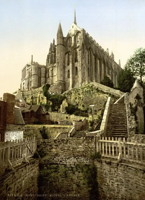 Framed Print : The abbey from the city walls, around 1890 Framed Print : The abbey from the city walls, around 1890