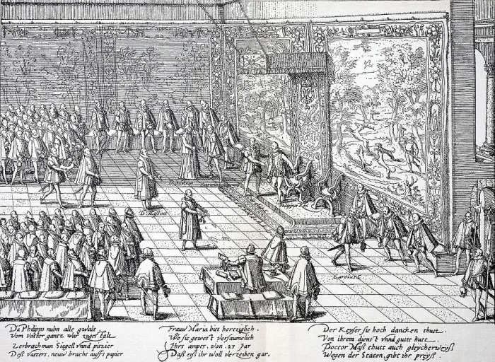 Framed Print : Abdication of Charles V in Brussels, 25 Framed Print : Abdication of Charles V in Brussels, 25