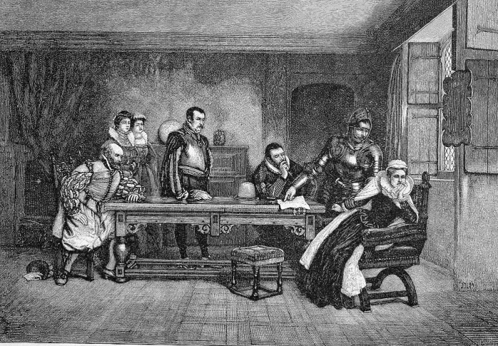 Framed Print : Abdication of Mary Stuart. Mary