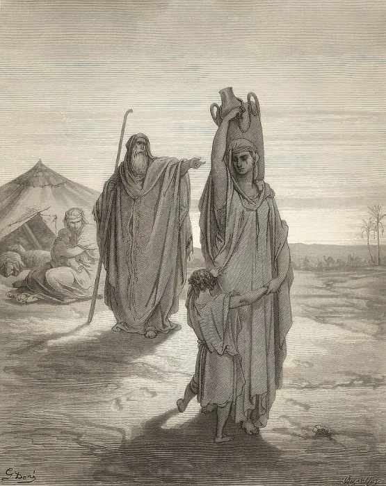 Framed Print : Abraham Sends Hagar and Ishmael Away