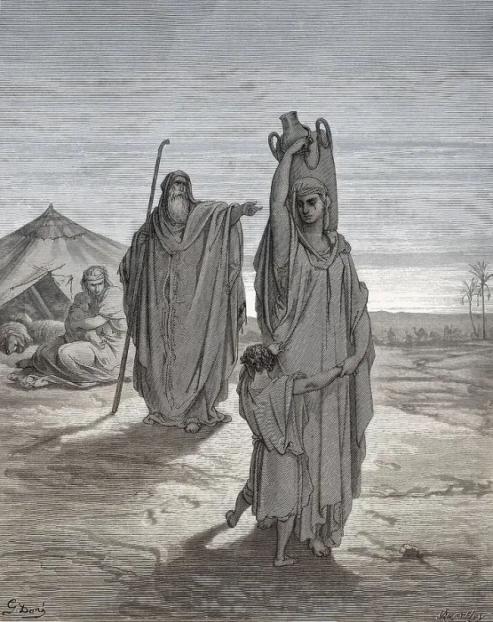 Framed Print : Abraham Sends Hagar and Ishmael Away
