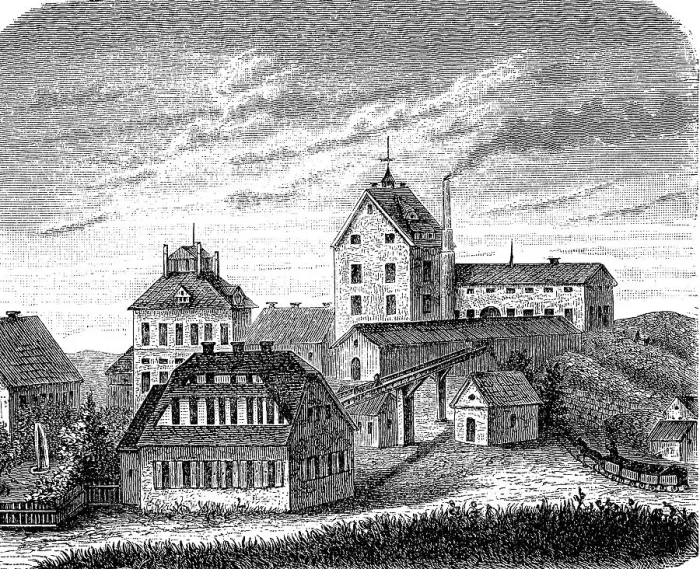 Framed Print : The Abraham Shaft near Freiberg in 1870 Framed Print : The Abraham Shaft near Freiberg in 1870