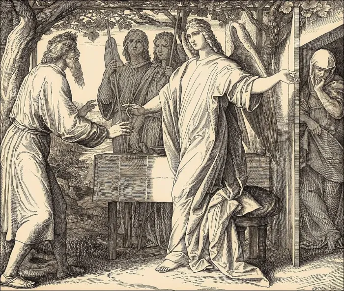 Framed Print : Abraham's Three Visitors, Old Testament