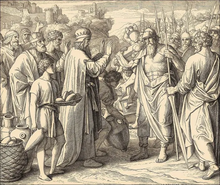 Framed Print : Abram and Melchizedek, king of Salem