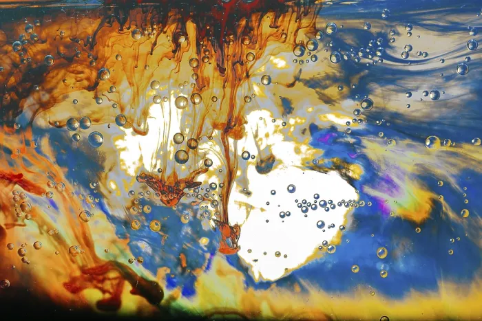 Framed Print : Abstract background from dense paint dissolve in water Framed Print : Abstract background from dense paint dissolve in water