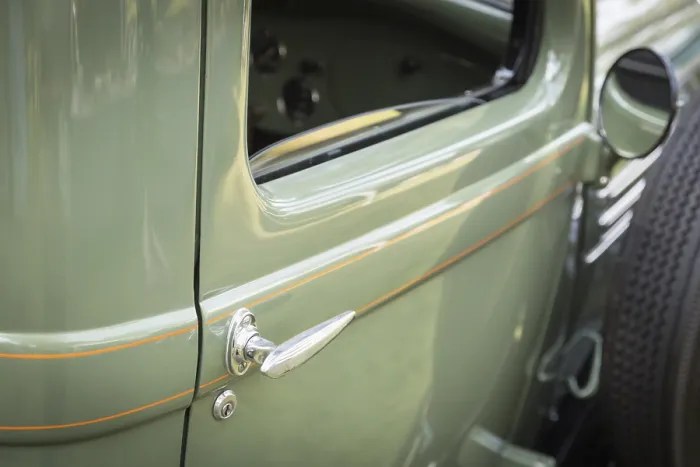 Framed Print : Detail abstract of beautiful vintage car door and handle Framed Print : Detail abstract of beautiful vintage car door and handle