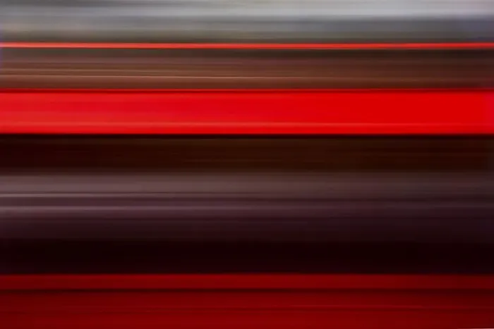 Framed Print : Abstract colour stripes, long exposure from a moving train
