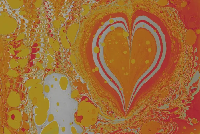Framed Print : Abstract creative marbling pattern with love concept for fabric