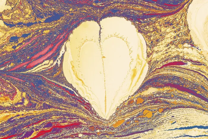 Framed Print : Abstract creative marbling pattern with love concept for fabric