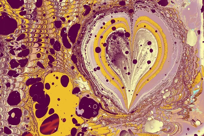 Framed Print : Abstract creative marbling pattern with love concept for fabric