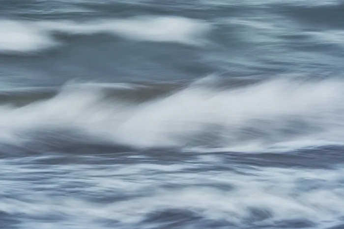 Framed Print : Abstract Intentional Camera Movement of Ocean Waves Moving Creating a Painterly Texture Effect