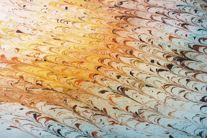 Framed Print : Abstract marbling art patterns in paint as background