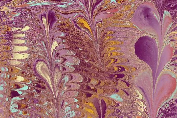 Framed Print : Abstract marbling floral pattern for fabric