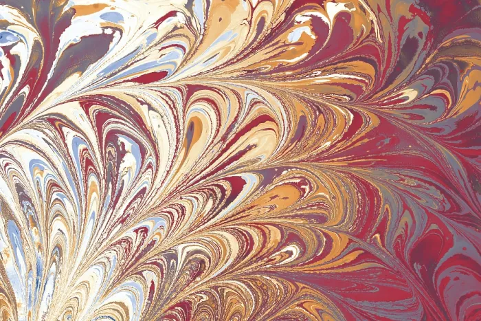 Framed Print : Abstract marbling floral pattern for fabric