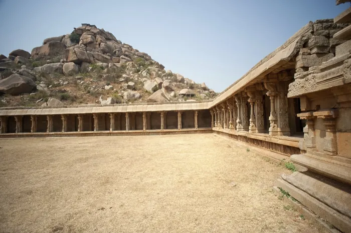Framed Print : Achyutaraya temple and matanga hill at hampi
