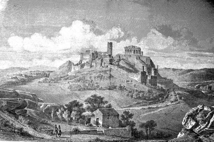 Framed Print : The Acropolis of Athens, in the year 1868 Framed Print : The Acropolis of Athens, in the year 1868