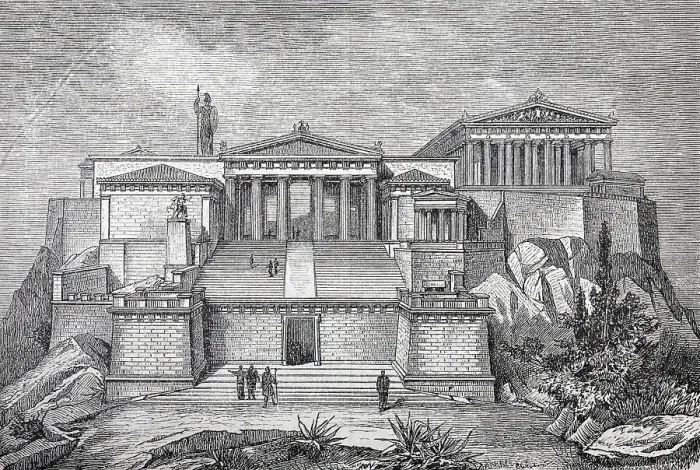 Framed Print : Acropolis, reconstruction from the 19th Century Framed Print : Acropolis, reconstruction from the 19th Century