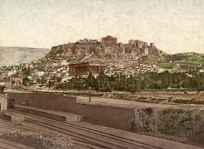 Framed Print : The Acropolis and the Temple of Theseus