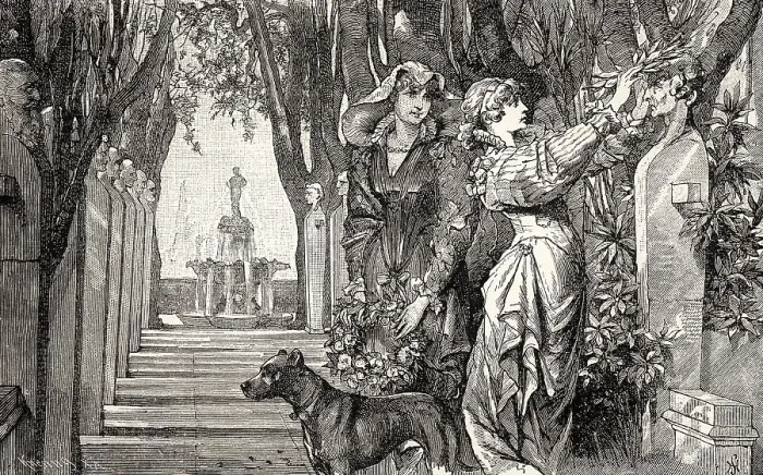 Framed Print : ACT I. SCENE I. Princess and Leonora Framed Print : ACT I. SCENE I. Princess and Leonora